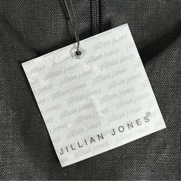 NWT Jillian Jones Black Linen Sleeveless Studded Waist Tie Dress - Picture 12 of 16